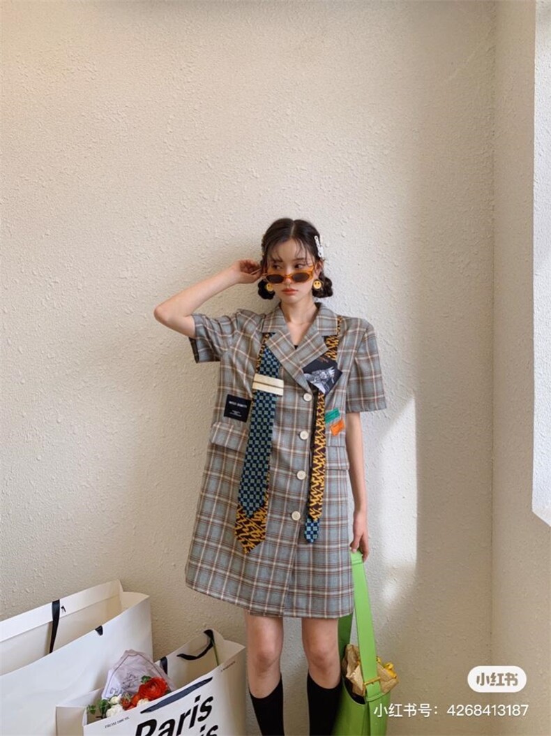 拽酷西装裙，女装西装，YOUER DENG