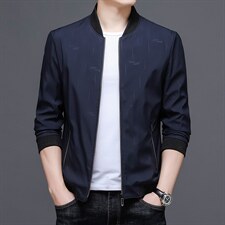 2023春季新款外套男士立领夹克潮流休闲中年男士宽松百搭衣服男装，男装夹克，电商B212（原钱塘6029）