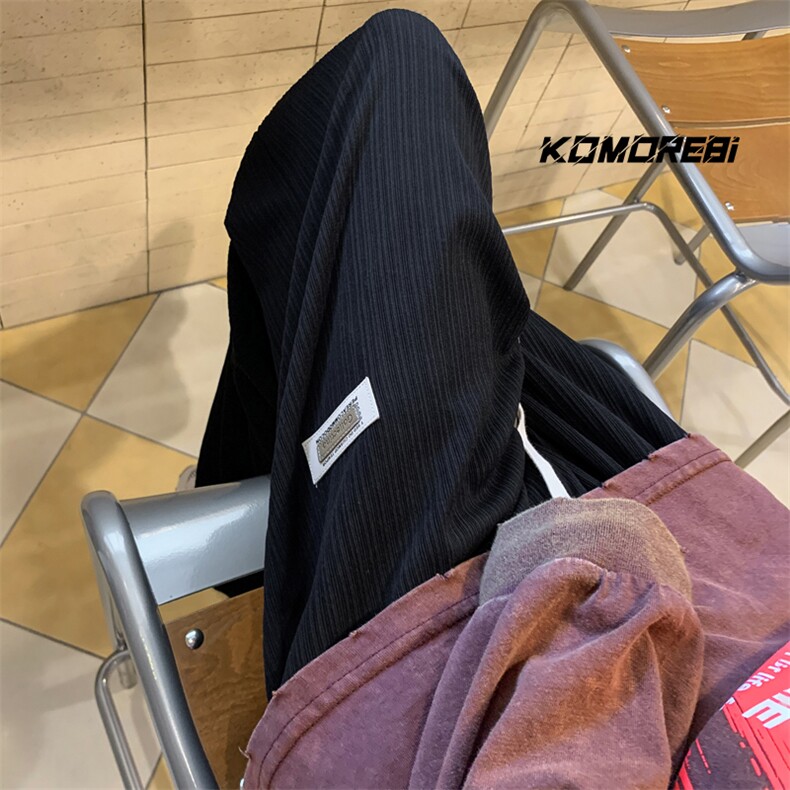 2023秋港风宽松休闲裤束脚抽绳拖地裤313A-1-KK303-P45控价68,男装休闲裤,星座808A-1