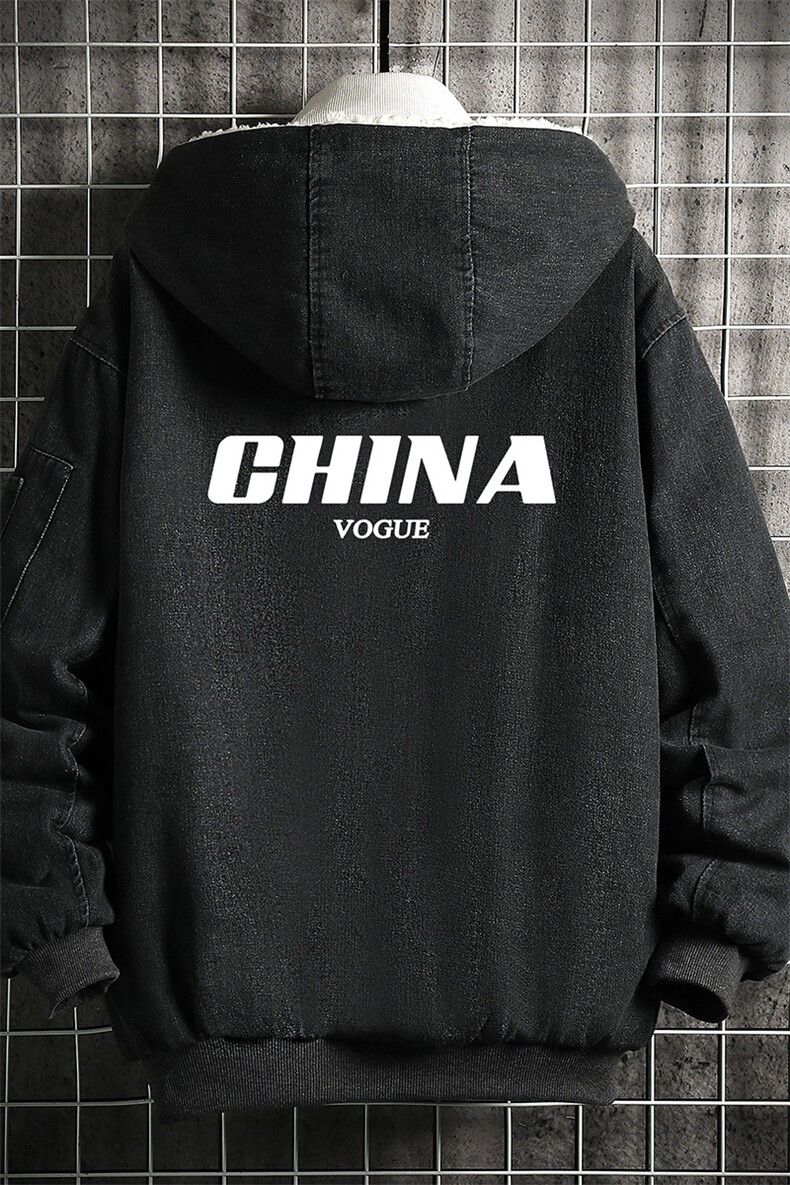 NM53001-P140牛仔外套男大码加厚加绒衣男羊羔毛服男网格,男装棉衣,电商A040A
