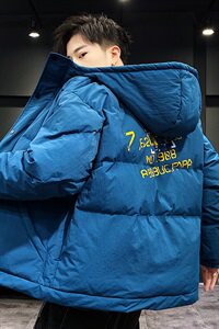 【】A003-HY8008-P130冬装新款印花连帽面包服棉衣 家乐图片