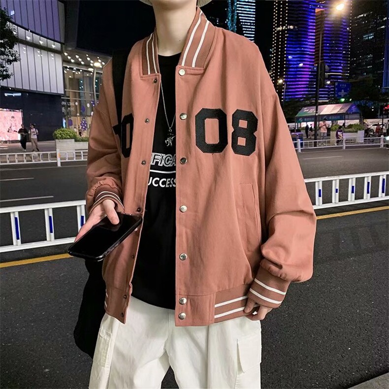 秋季中性港风ins情侣装夹克潮男棒球服休闲外套J/,男装夹克,电商D202-1