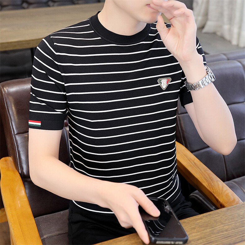 夏季男士短袖T恤薄款男装中年时尚休闲上衣半袖圆领新款体恤衫男,男装T恤,电商B212（原钱塘6029）