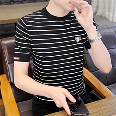 夏季男士短袖T恤薄款男装中年时尚休闲上衣半袖圆领新款体恤衫男，男装T恤，电商B212（原钱塘6029）