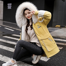 棉衣/棉服时尚收腰百搭优雅撞色拼接棉衣2020年冬季韩版，女装棉衣/棉服，瑶迪依秀