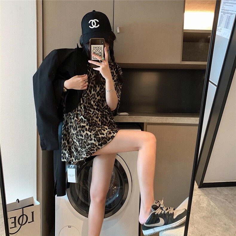 豹纹t，女装，XTZ style