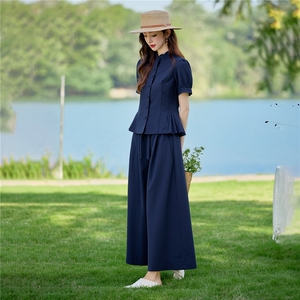 巨好看的夏装套装女2026新款洋气减龄时尚休闲阔腿裙裤两件套图片