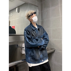 F438P68美式长袖牛仔衬衫男秋季大码休闲衬衣男士潮流百搭，男装衬衫，星座512-6