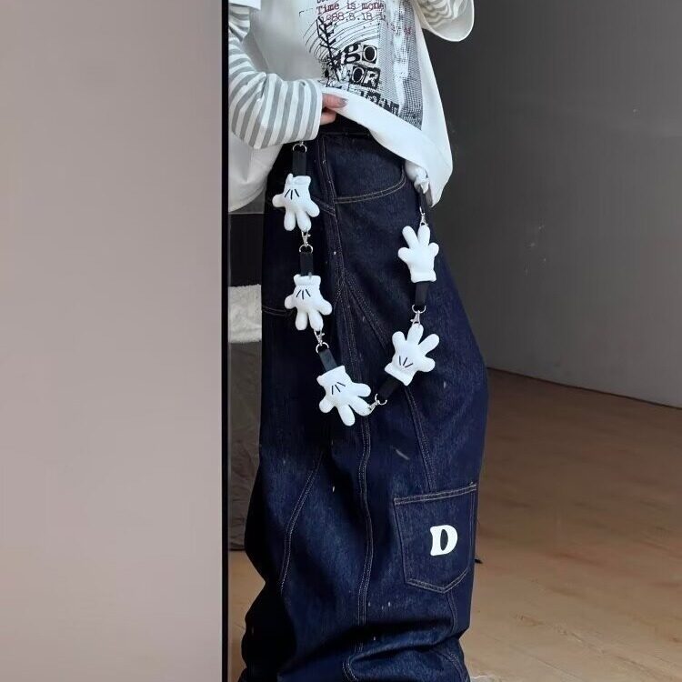 深蓝色字母印花阔腿牛仔裤美式设计感弯刀裤男网图8084-P55,男装牛仔裤,星座1001-1