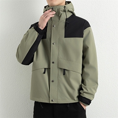 冲锋衣轻奢上衣春秋男女外套情侣宽松连帽轻商务夹克FY6321-P60，男装夹克，星座1105-3