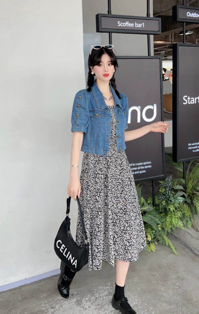 现货碎花连衣裙，女装连衣裙，韩伊雪