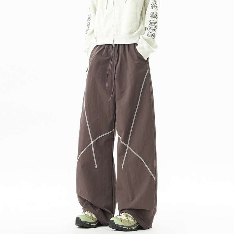 网图户外机能明线撞色休闲裤直筒运动情侣长裤子A025-SK6015-P40,男装休闲裤,电商A025