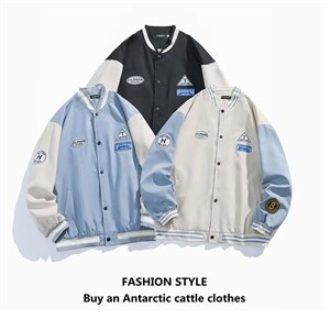 白底平铺JK04-P45 2025秋新款高品质棒球服夹克男 青少年潮流外套图片