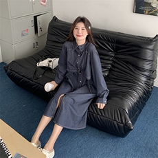牛仔连衣裙长款风衣，女装连衣裙，浙宝069