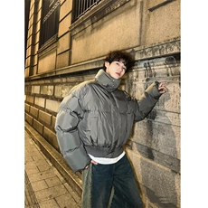 冬季短款立领棉服痞帅男宽松立领加厚保暖面包服高级PK003-P115，男装夹克，星座1109-3