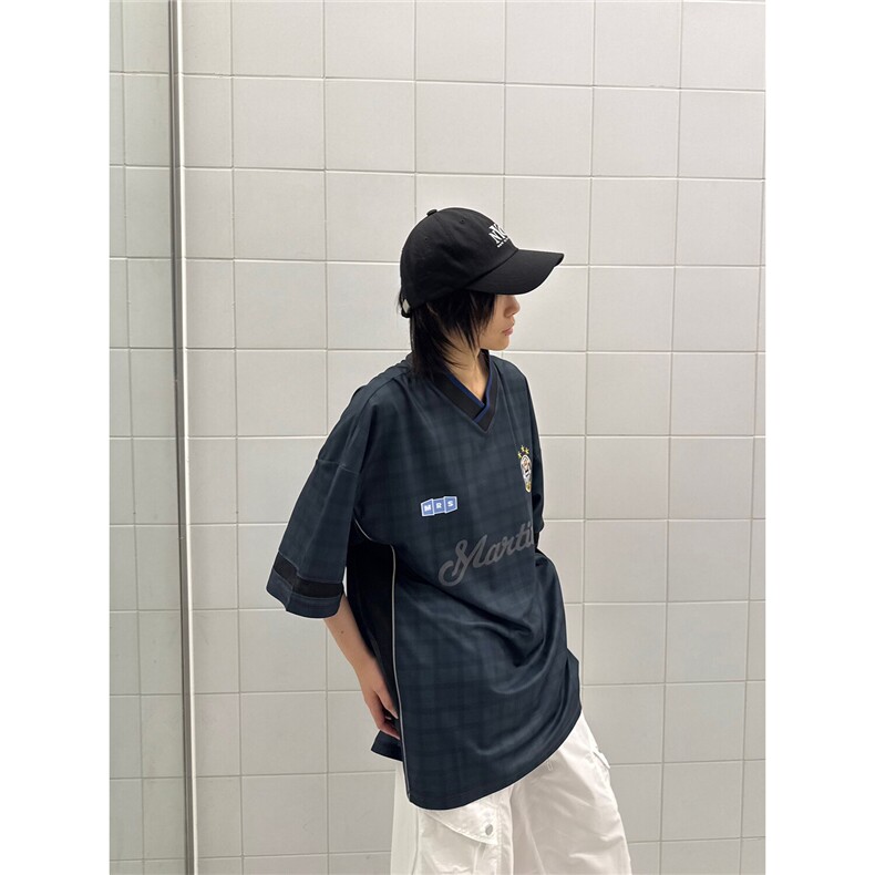 C316T8336P58夏装新款短袖T恤运动秋衣速干时尚V领绣花tee潮,男装T恤,电商C316