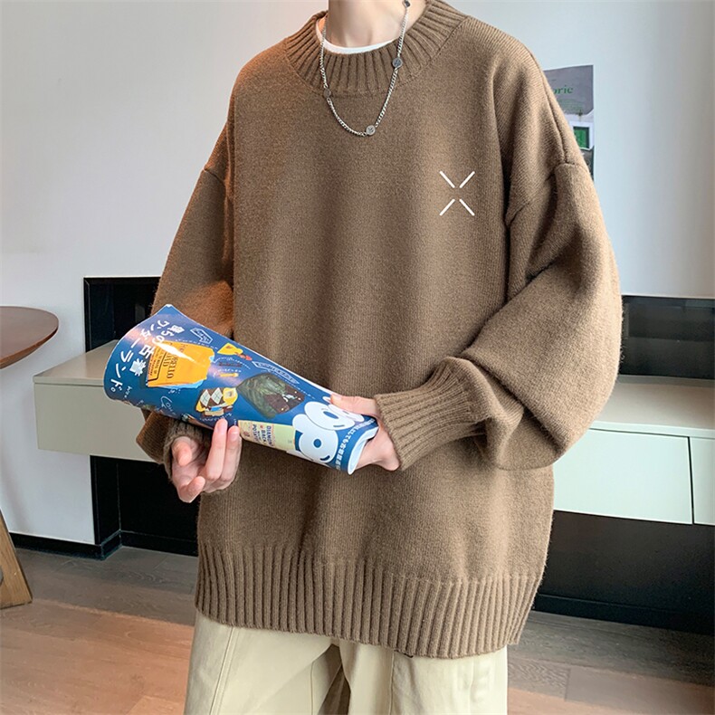 半高领毛衣男士大码针织衫男毛线衣男M18305-P45加绒款-P65,男装针织衫/毛衣,电商A040