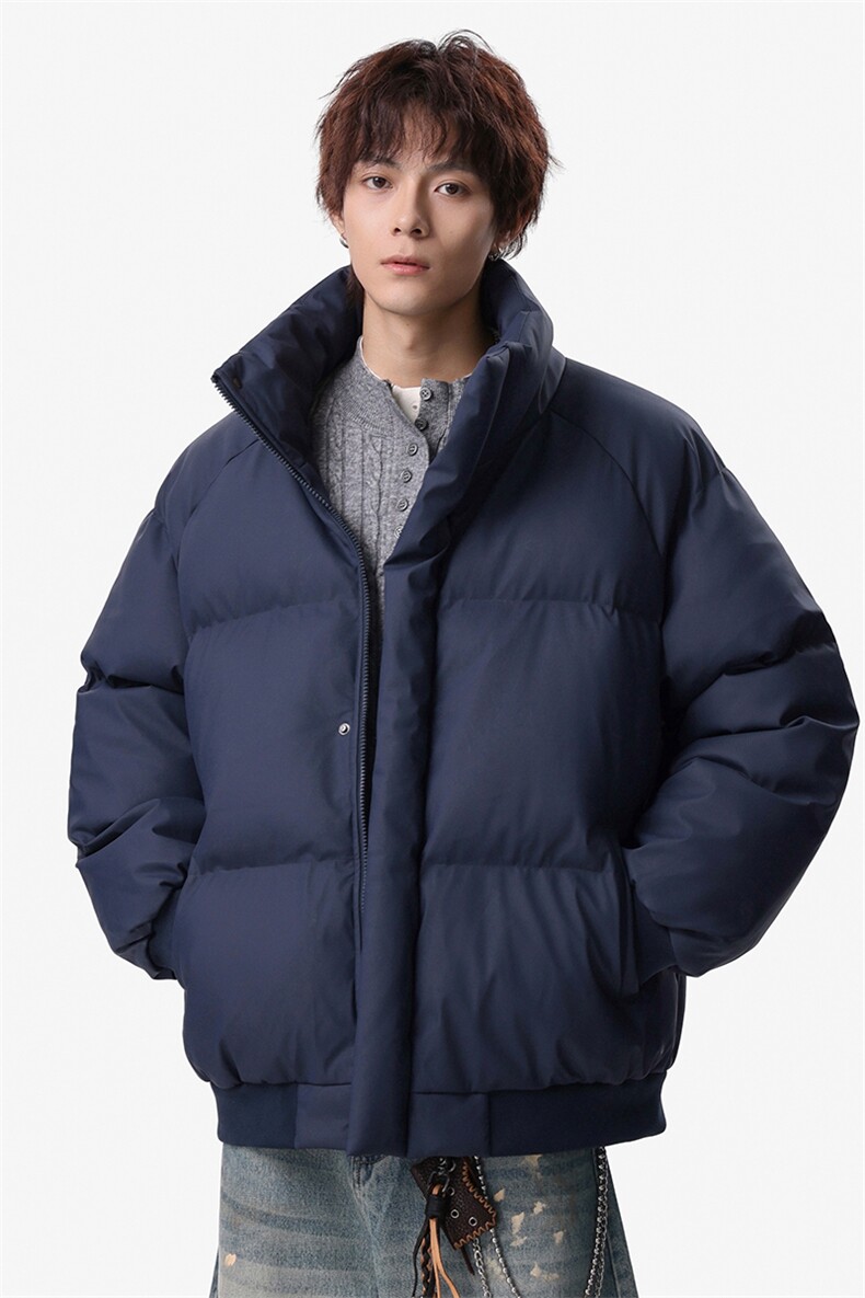 新款冬季羽绒立领PU皮棉服棉袄韩版宽松外套A436-2522-P80,男装棉衣,电商A436