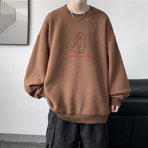 圆领卫衣男大码加厚加绒长袖t恤男S6140-P28 加绒款-P33图片