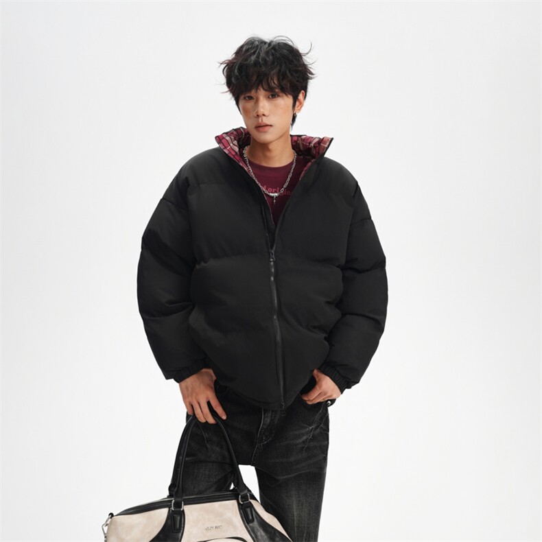 抖音得物美式潮流高品质格子三防加厚羽绒棉衣外套棉服MY5555-P68,男装棉衣,星座610B-1