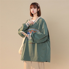 中性风2026秋季新款港风趣味印花设计感情侣卫衣JK903p65控88--，男装卫衣，A247A