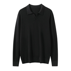 2025年秋季剪刀领长袖时尚休闲百搭，男装羊毛衫，朝思纯山羊绒