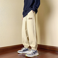 2024冬季新款木地板加绒加厚宽松束脚休闲裤运动裤K262-P40控78，男装休闲裤，星座914-3