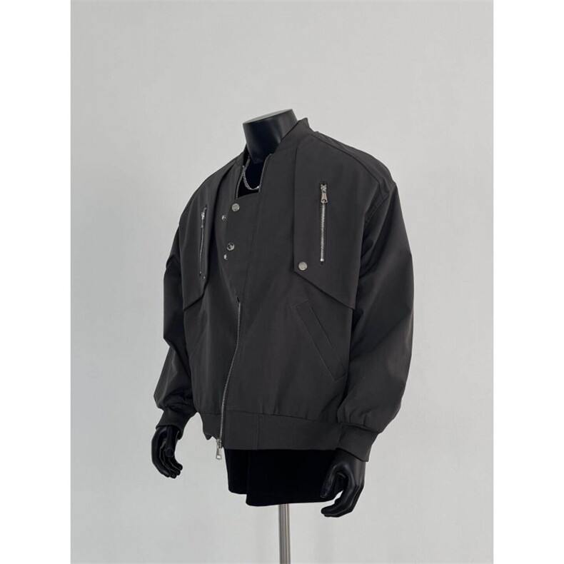 CFY012-P57美式高街春秋拉链工装棒球服外套男宽松夹克上衣,男装夹克,电商B323A