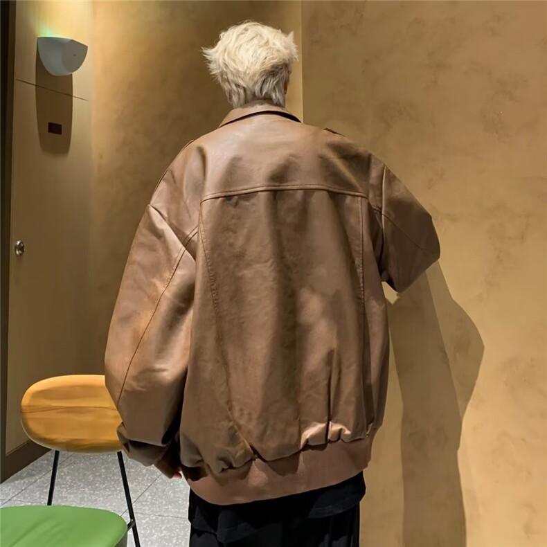 秋季新款男时尚潮皮衣外套MJK12P78,男装夹克,星座1116-2