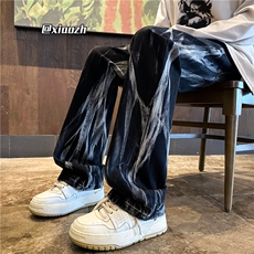 XZ616秋冬新款重磅扎染微喇水洗牛仔休闲长裤TY1121特P65控88，男装牛仔裤，星座512A（原616）