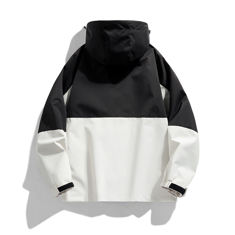 户外撞色连帽冲锋衣情侣外套防风登山服夹克男平铺YHJK8828-P70,男装夹克,星座717