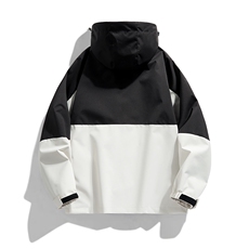 户外撞色连帽冲锋衣情侣外套防风登山服夹克男平铺YHJK8828-P70，男装夹克，星座717