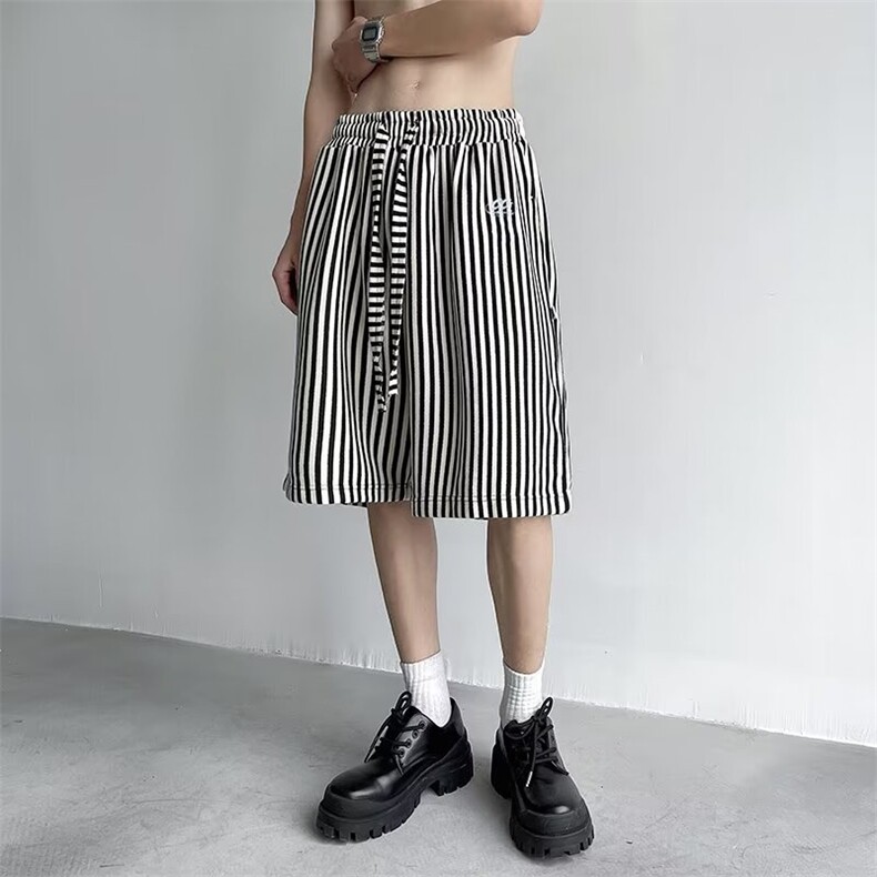 夏季高品质条纹短裤男生运动沙滩休闲居家中裤DK527p38,男装牛仔裤,星座1013