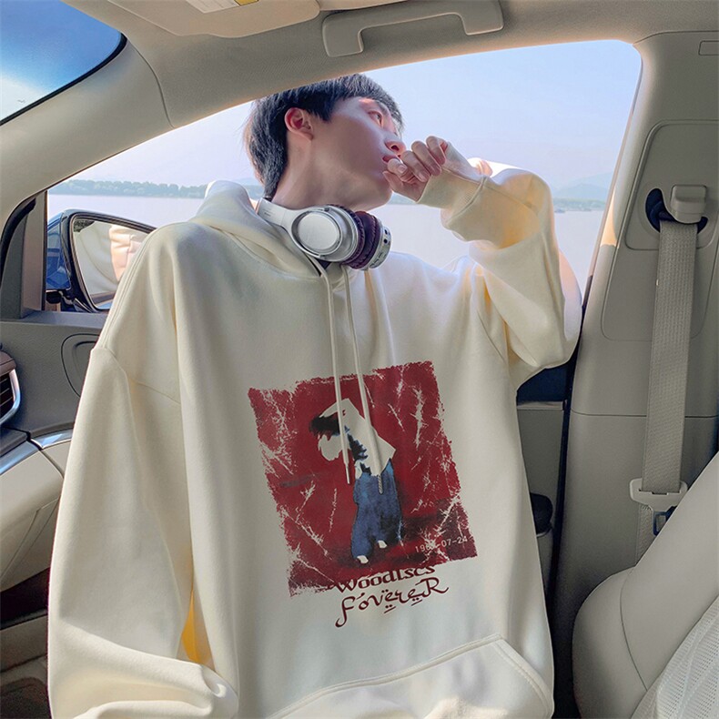 抖音得物供货可提供视频秋冬重磅美式宽松连帽卫衣DL2077，男装卫衣，电商A486