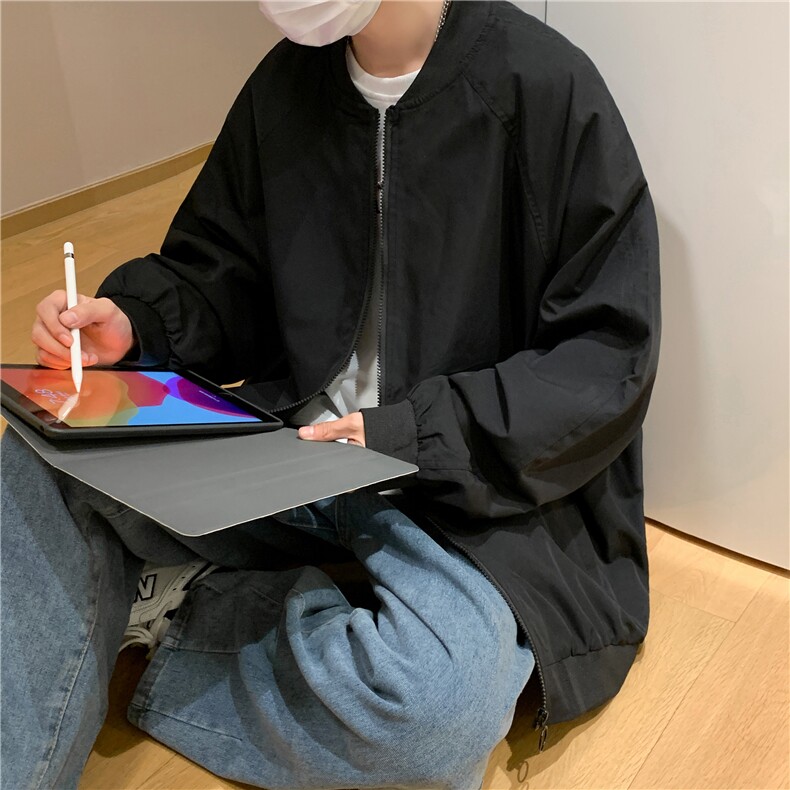 情侣潮大码宽松休闲多色光板夹克棒球服外套潮J7204P30【特价】,男装夹克,电商A007