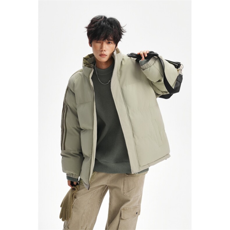 ！冬季条纹五防立领加绒加厚棉衣情侣撞色棉服外套MY7777-P68,男装棉衣,星座610B-1