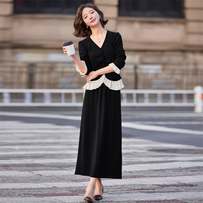 『现货新款』显瘦显高气质裙子两件套装2025秋新款女人味花边设计,女装套装/套裙,意芙