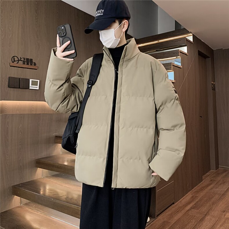 青少年拉链常规款男士棉服加厚保暖外套常规日常标准立领长袖,男装棉衣,星座1013
