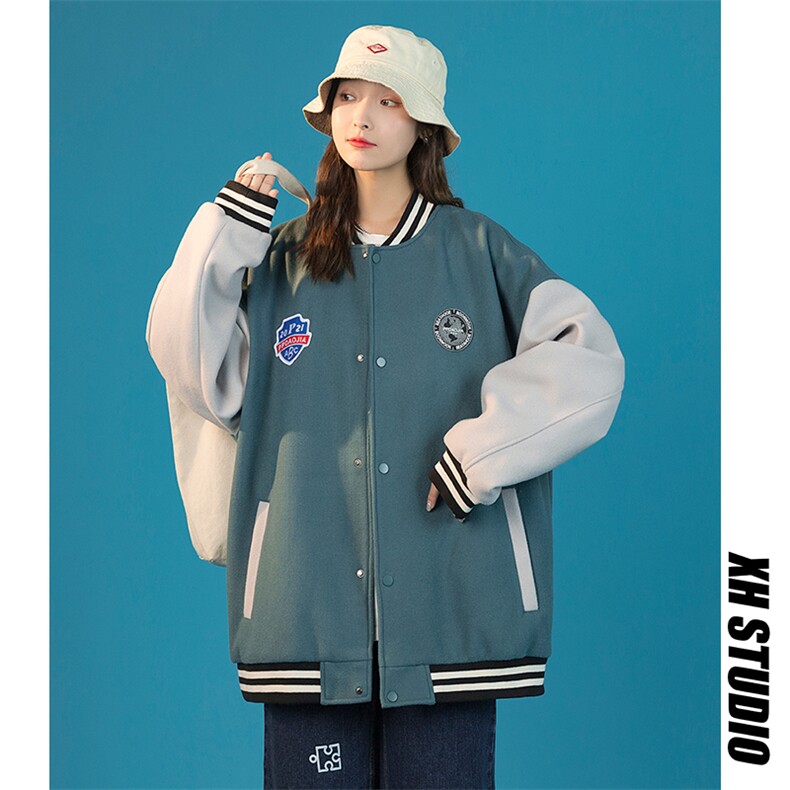 2022春季新款中性蒙马特棒球服呢料贴标外套夹克男J6822-P85,男装夹克,电商A001