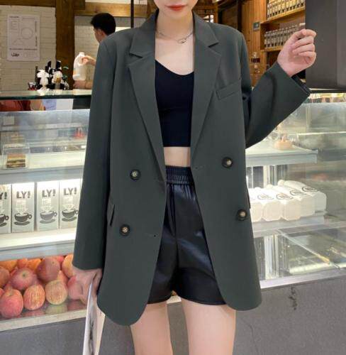 秋季新款西装外套双排扣，女装西装，mona 茉奈