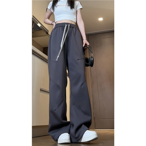 INS春季新款高街潮流休闲裤褶皱拼接宽松卫裤B315-K24028-p55控78图片