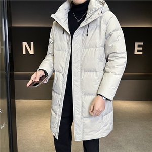 标50白鸭绒中长款羽绒服男连帽加厚冬季外套B317-7656-P275图片