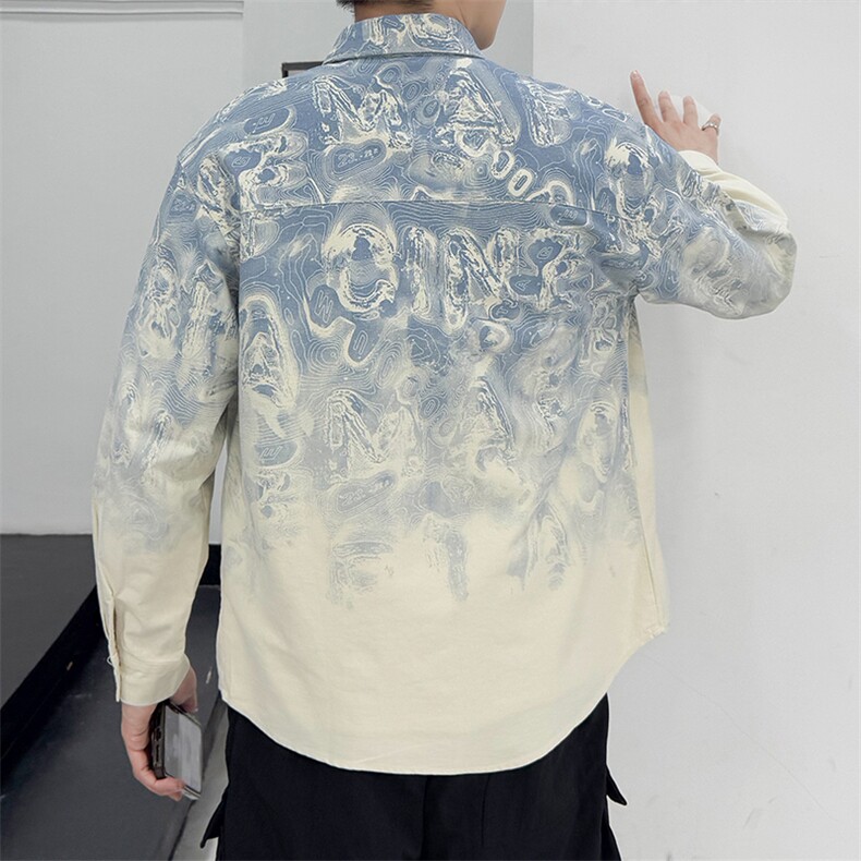 高品质纯棉280克加厚寸衫外套墨染时尚店主社会小伙新款CS61P68,女装短外套,星座301B-1