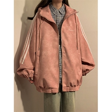 春秋三条杠皮衣美式潮牌情侣装夹克外套XZ102B-1-JK2561P85，男装皮衣，星座102B-1