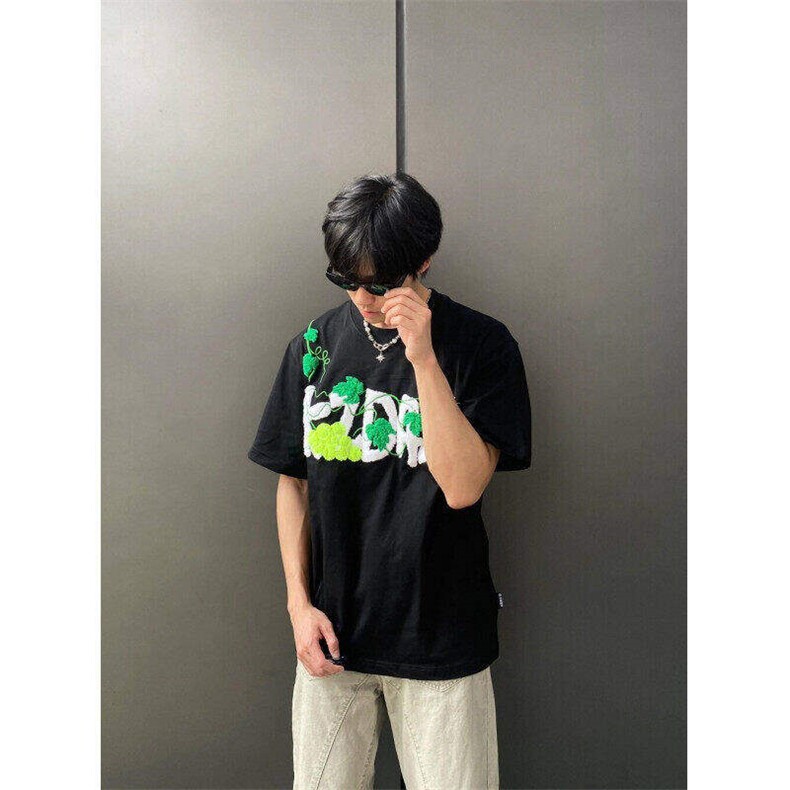 葡萄网球毛巾刺绣T恤男夏季美式短袖设计感情侣五分袖LAT4711-P43,男装T恤,星座1008