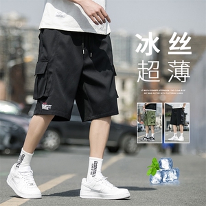 夏季新品五分裤男生短裤宽松休闲运动百搭工装裤子 DK21218 P-30图片