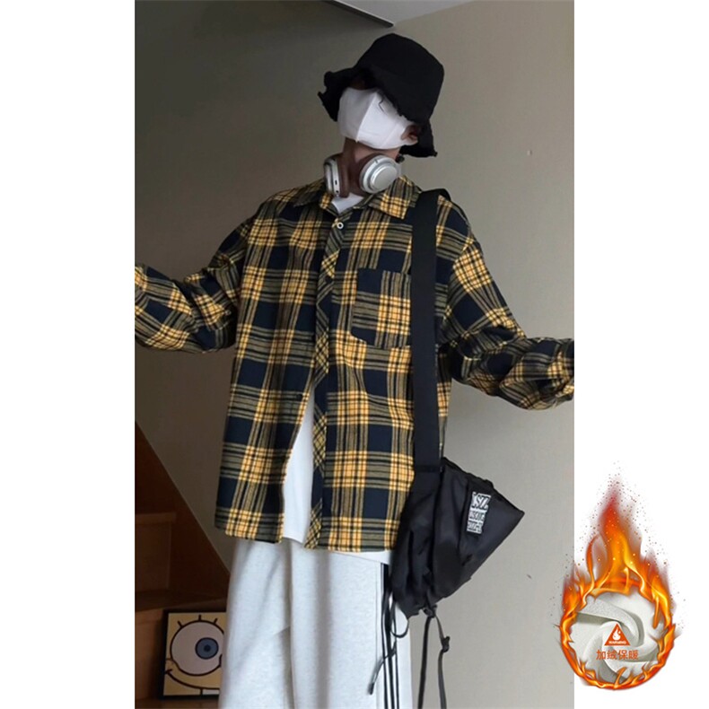 秋季新款格子衬衣男女宽松休闲百搭上衣C2167-特P32/CJ9735-特P40,男装衬衫,电商A007