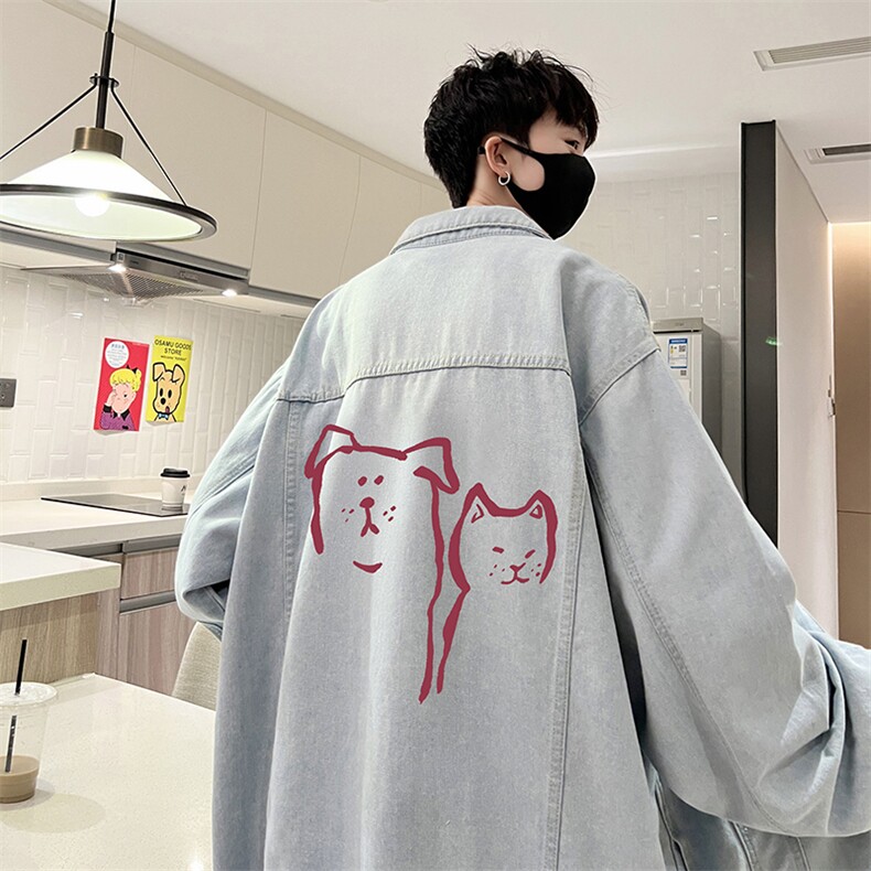 牛仔夹克男大码牛仔外套男茄克NJ77378-P60,男装工装外套,电商A040
