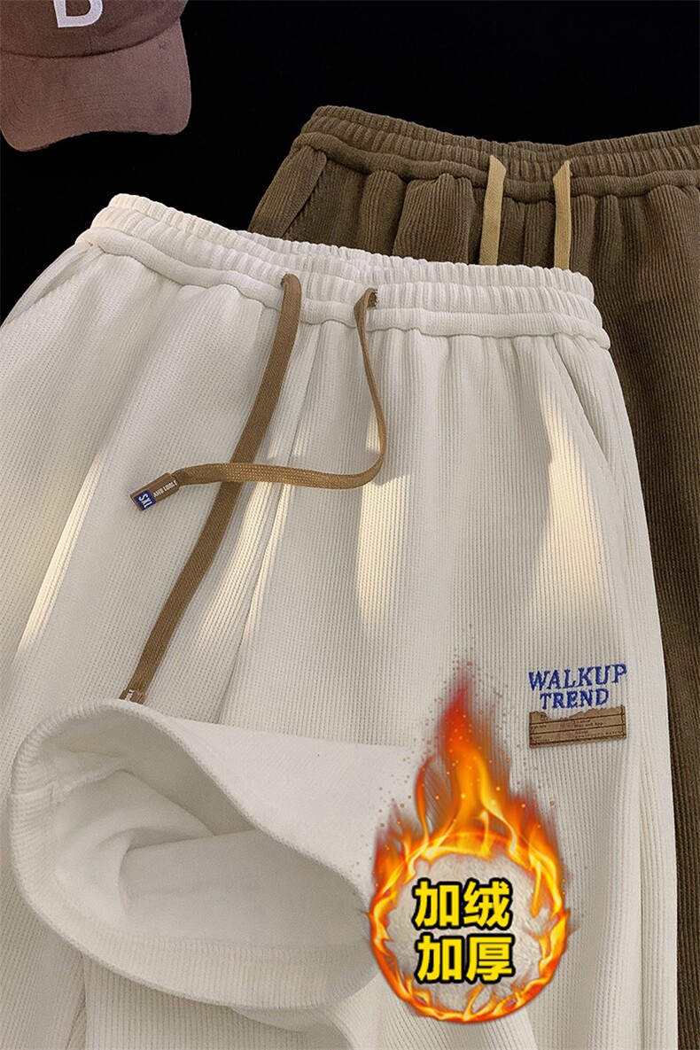 现货主推加绒加厚阔腿休闲裤子男416B-1-KL770-P50控78加绒P60,男装卫衣,星座416B-1