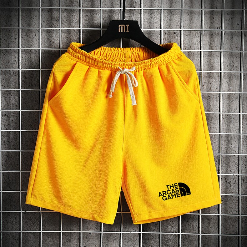 MK37232-P15冰丝短裤男士大码宽松休闲五分裤男运动中裤网格,男装休闲裤,电商A040A